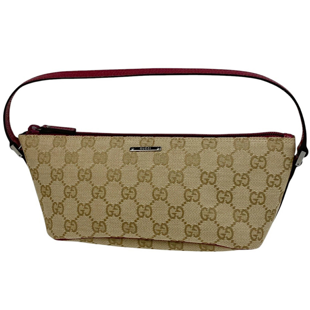 Gucci GG handbag accessory Clutch canvas beige red